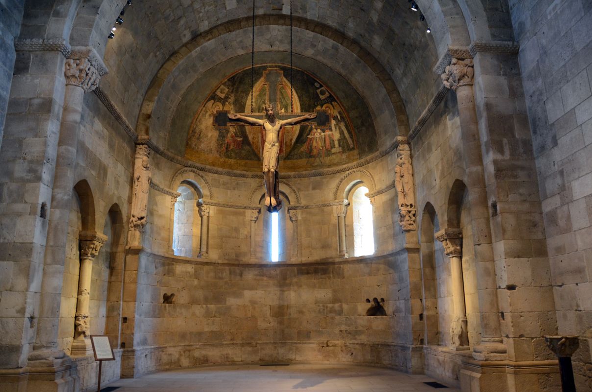 New York Cloisters 08 002 Fuentiduena Chapel - Crucifix 1150-1200 Made in Palencia, Castile-Leon, Spain